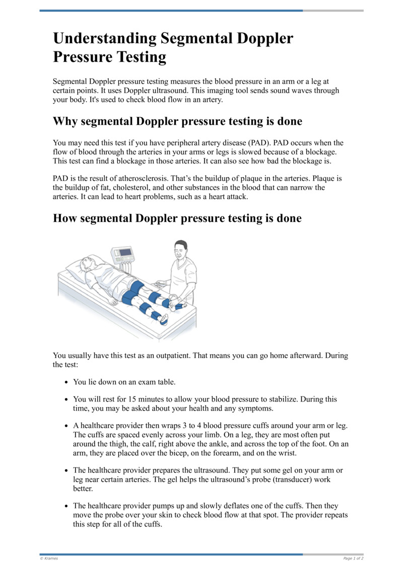 Text Understanding Segmental Doppler Pressure Testing HealthClips