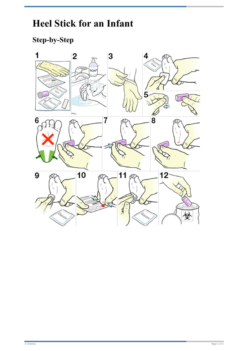 Text - Step-by-Step: Heel Stick for an Infant