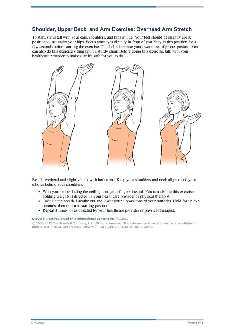 isometric shoulder exercises handout