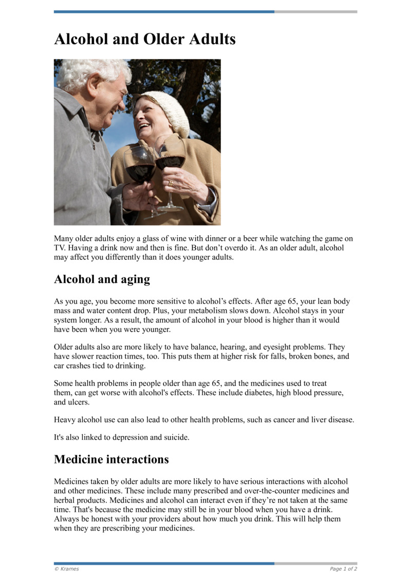 PDF Alcohol and Older Adults HealthClips Online