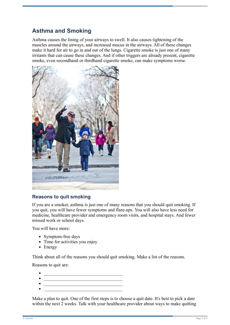 Text Asthma and Smoking HealthClips Online