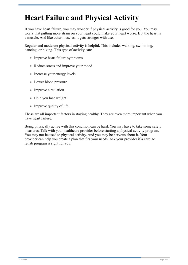 Text Heart Failure and Physical Activity HealthClips Online