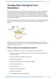 Thumbnail image for "Treating Pain with Spinal Cord Stimulators"