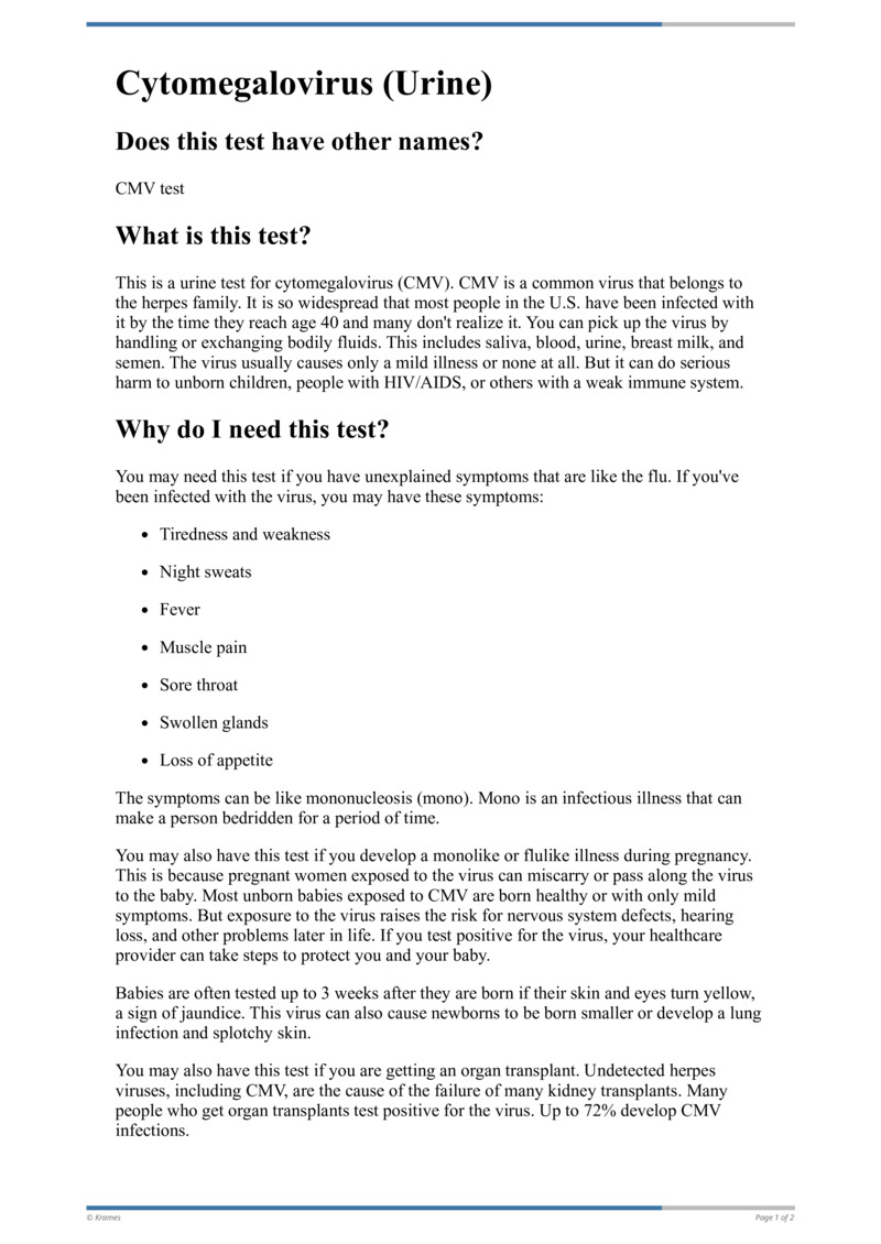 Text cytomegalovirus urine healthclips online