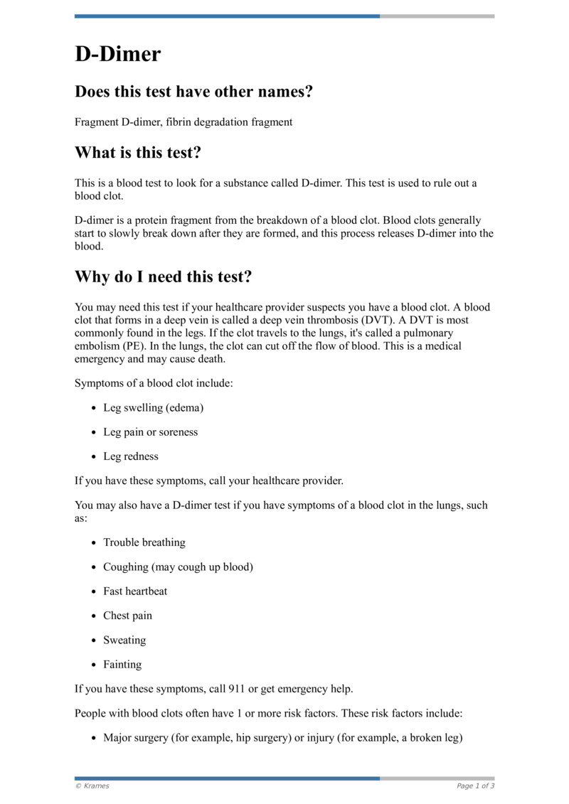 Text DDimer HealthClips Online