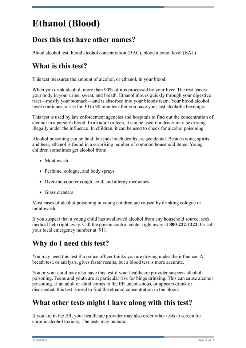 Text Ethanol (Blood) HealthClips Online