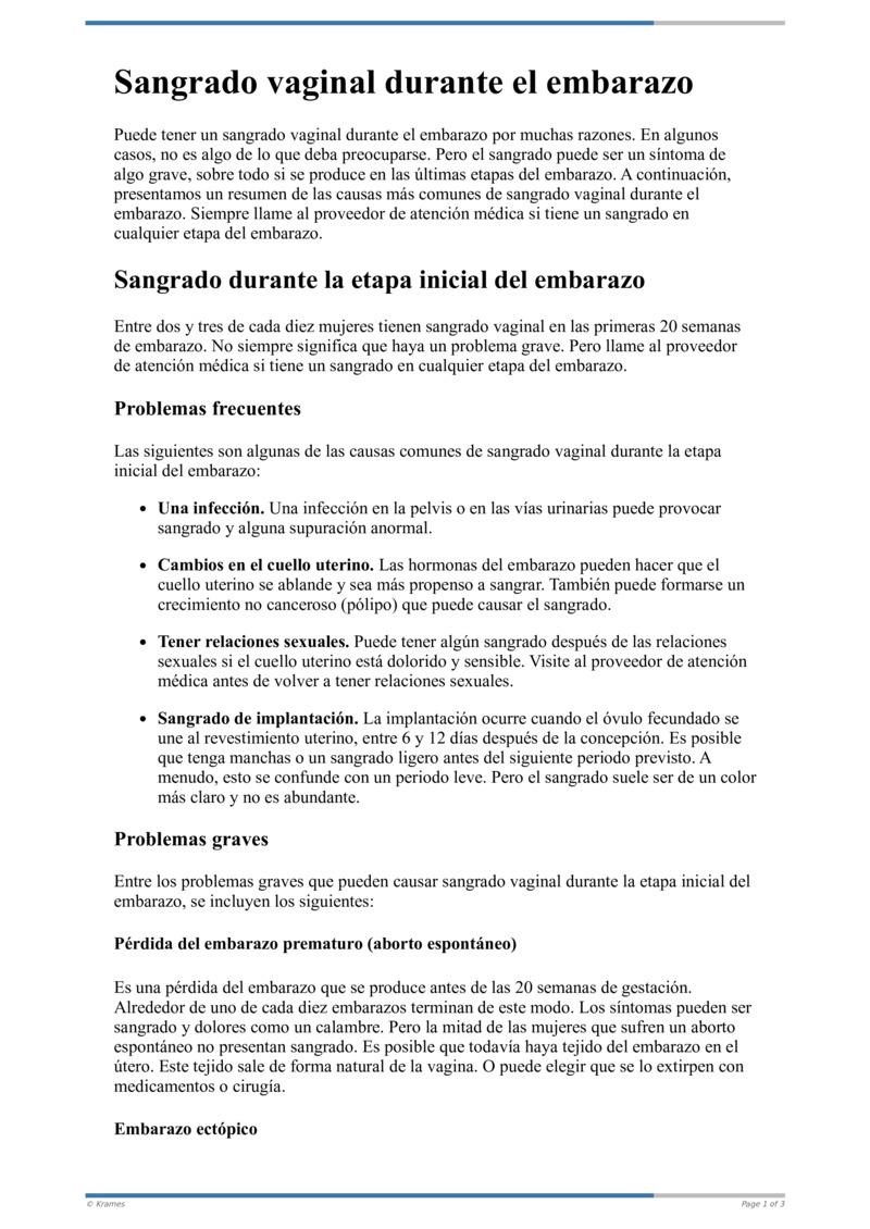 Text Sangrado Vaginal Durante El Embarazo Healthclips Online 5561