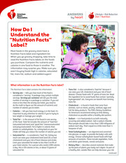 Thumbnail image for "How Do I Understand the "Nutrition Facts" Label?"