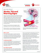 Thumbnail image for "Let's Talk About Stroke, TIA and Warning Signs"