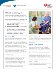 Thumbnail image for "What is Venous Thromboembolism?"