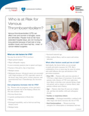 Thumbnail image for "Who is at Risk for Venous Thromboembolism?"