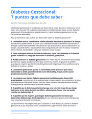 Thumbnail image for "Diabetes Gestacional: 7 puntos que debe saber"