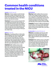 Thumbnail image for "Common health conditions treated in the NICU"