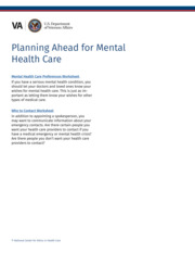 Thumbnail image for "Planning Ahead for Mental Health Care"