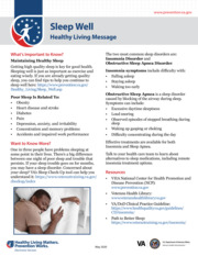 Thumbnail image for "Sleep Well: Healthy Living Message"