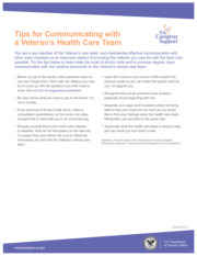 Thumbnail image for "Tips for Communicating with a Veteran's Health Care Team"