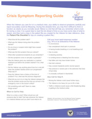 Thumbnail image for "Crisis Symptom Reporting Guide"