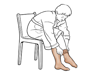 Thumbnail image for "Step-by-Step: Putting on Thigh-High Compression Stockings"