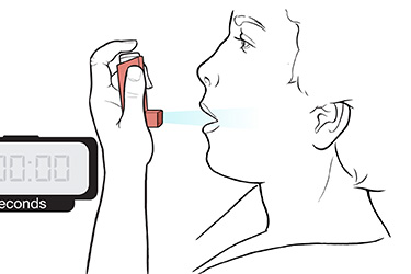 Thumbnail image for "Step-by-Step: Using an Inhaler: Open Mouth"
