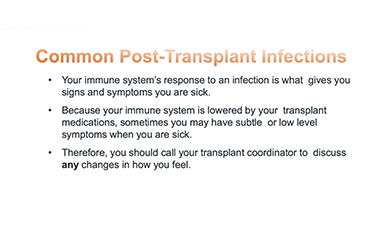 Thumbnail image for "After Your Lung Transplant: Common Post-Transplant Infections"