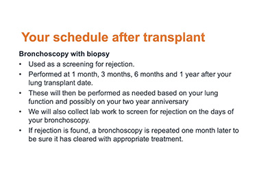 Thumbnail image for "After Your Lung Transplant: Bronchoscopy"