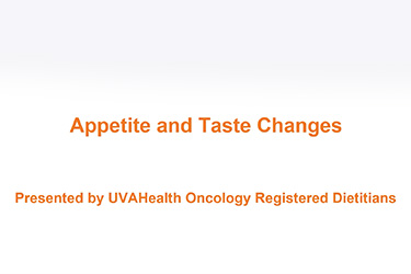 Thumbnail image for "Taste Changes and Decreased Appetite"